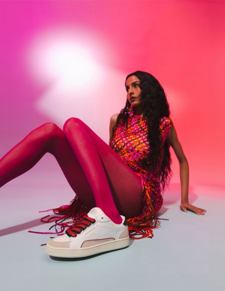 Baskets de ville Femme - 0'105 - Avril Summer Cuir Blanc