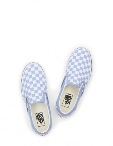 Sneakers Mixte Vans UA Classic Slip-on Blanc/Bleu VN000BVZDSB