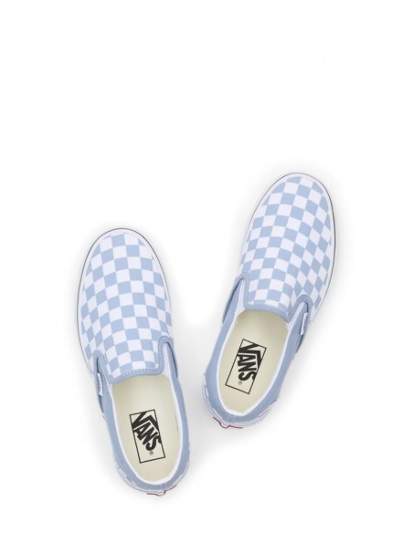 Sneakers Mixte Vans UA Classic Slip-on Blanc/Bleu VN000BVZDSB