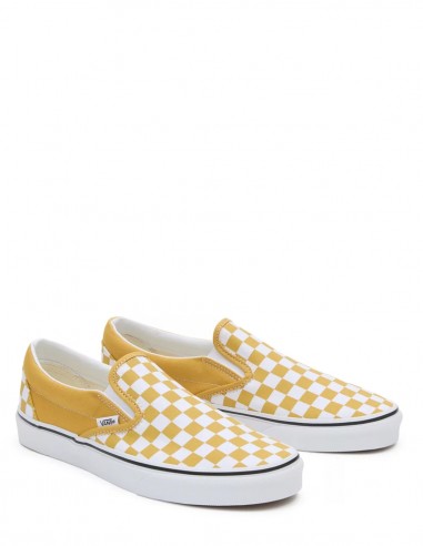 Sneakers Femme Vans UA Classic Slip-on Blanc/Jaune VN000BVZLSV