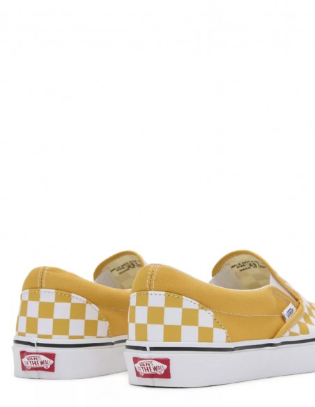 Sneakers Femme Vans UA Classic Slip-on Blanc/Jaune VN000BVZLSV