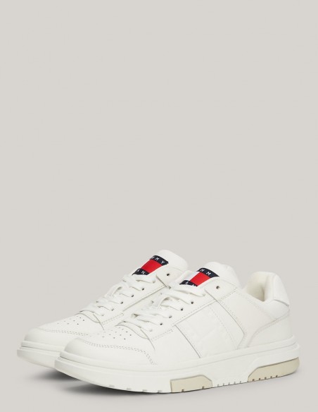 Baskets de ville Femme Tommy Hilfiger The Brooklyn Cuir Blanc EN02475-YBL