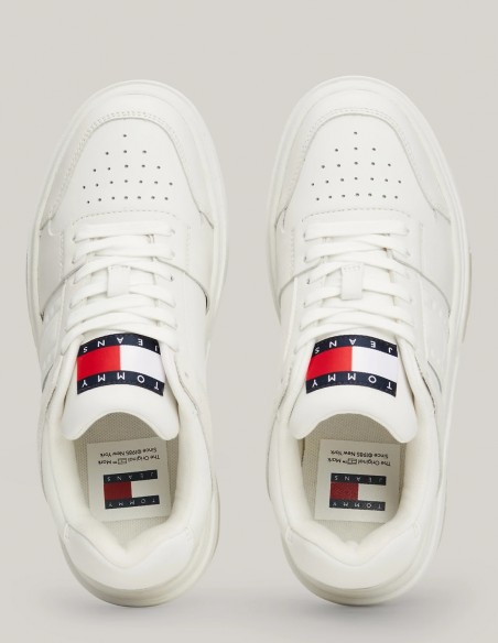 Baskets de ville Femme Tommy Hilfiger The Brooklyn Cuir Blanc EN02475-YBL