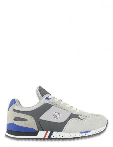 Baskets De Ville Serge Blanco Homme Chamonix Gris/Bleu