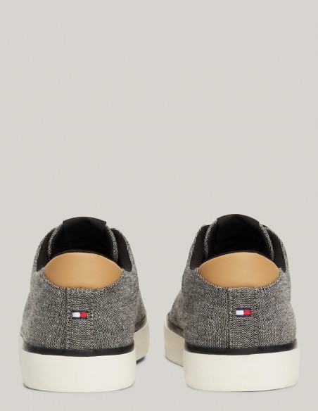 Baskets de ville Homme Tommy Hilfiger Th Hi Vulc Low Chambray Noir/Gris FM04945-BDS