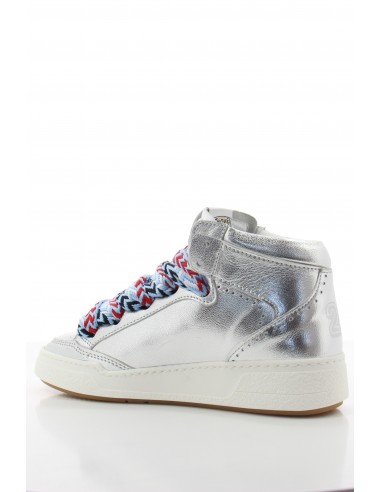 Baskets De Ville Montantes Femme Semerdjian Braga Argenté En Cuir
