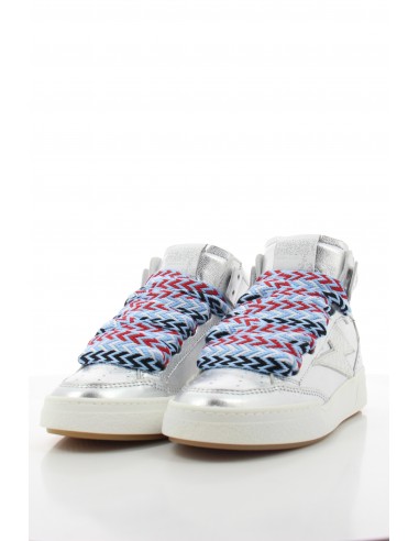 Baskets De Ville Montantes Femme Semerdjian Braga Argenté En Cuir