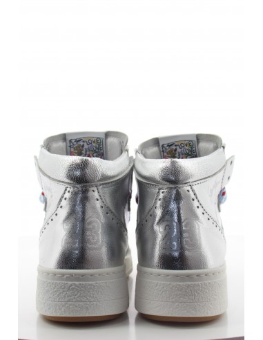 Baskets De Ville Montantes Femme Semerdjian Braga Argenté En Cuir