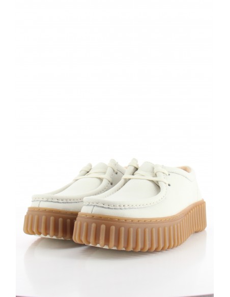 Derby Femme Clarks Torhill Bee Off White Lea En Nubuck