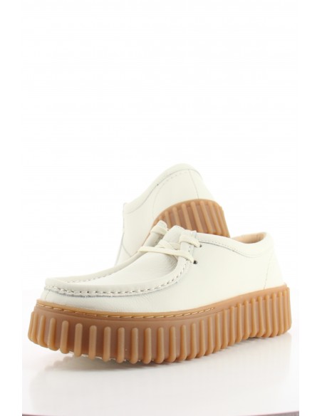 Derby Femme Clarks Torhill Bee Off White Lea En Nubuck