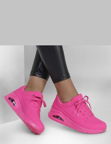 Basket de ville Skechers Femme uno - night shades Rose 73667-HTPK