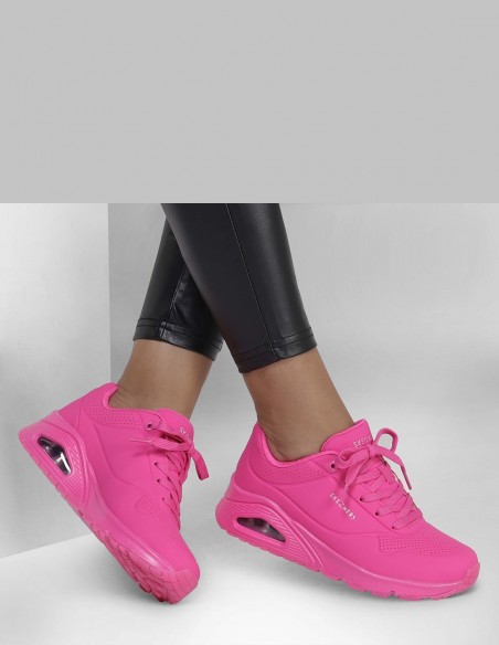 Basket de ville Skechers Femme uno - night shades Rose 73667-HTPK