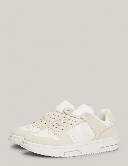 Basket de ville Tommy Hilfiger Mixte the brooklyn suede Beige EN02476-ACG