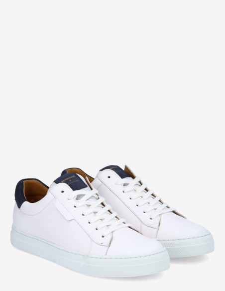 Baskets de ville Homme Schmoove Spark Clay M Blanc Cuir KMNH-L704-C2