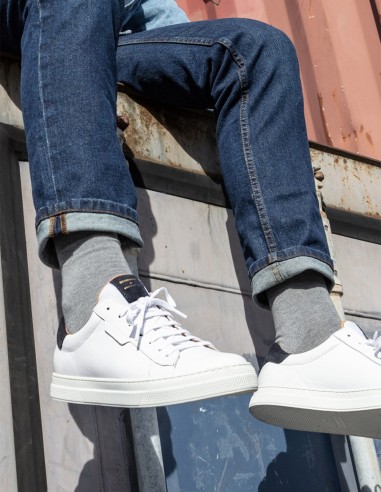 Baskets de ville Homme Schmoove Spark Clay M Blanc Cuir KMNH-L704-C2