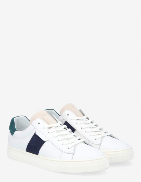 Baskets de ville Homme Schmoove Spark Gang M Blanc/Noir Cuir KMNK-MX04-H4