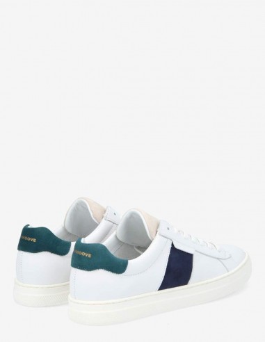 Baskets de ville Homme Schmoove Spark Gang M Blanc/Noir Cuir KMNK-MX04-H4