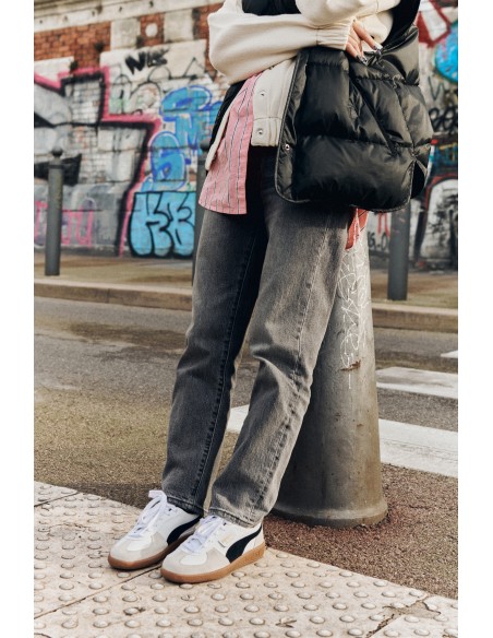 Sneakers Mixte Puma Palermo LTH Blanc/Noir 396464-01B Cuir