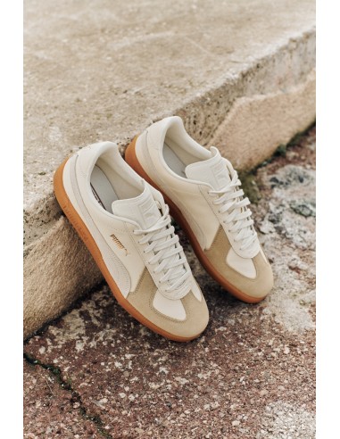 Baskets Homme Puma Army Trainer Blanc/Marron/Beige En Cuir