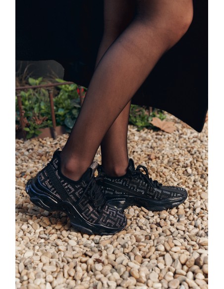 Baskets de ville Femme Steve Madden Maxout Sneaker Noir Paillettes SM11002264-915