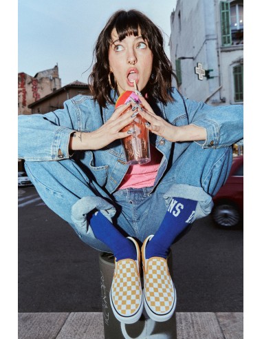 Sneakers Femme Vans UA Classic Slip-on Blanc/Jaune VN000BVZLSV