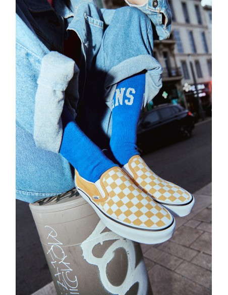 Sneakers Femme Vans UA Classic Slip-on Blanc/Jaune VN000BVZLSV