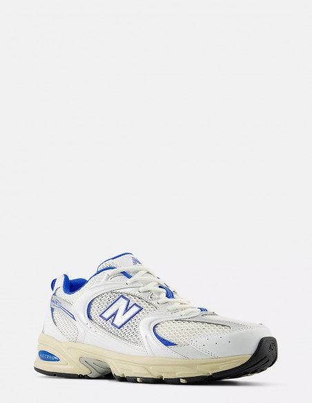 Sneakers Femme Asics 530 Blanc Et Bleu En Toile
