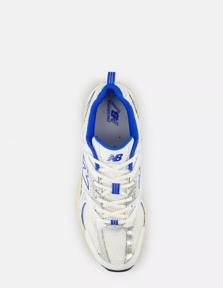 Sneakers Femme Asics 530 Blanc Et Bleu En Toile