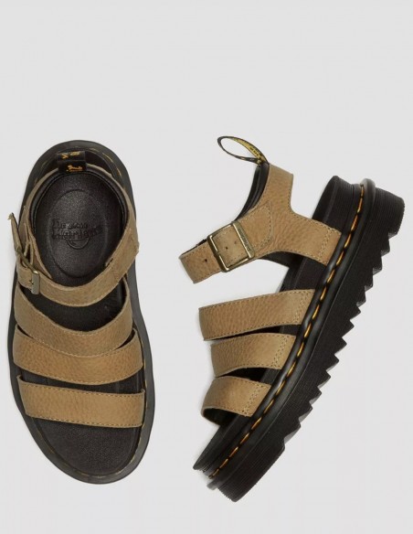 Sandales Femme Dr Martens Blaire Cuir Nubuck Marron 31735439