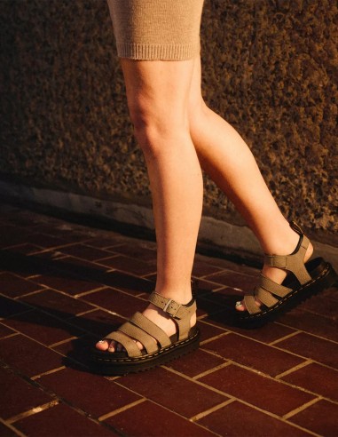 Sandales Femme Dr Martens Blaire Cuir Nubuck Marron 31735439