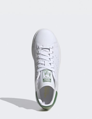 Sneakers Femme Adidas Stan Smith Blanc Et Vert En Cuir