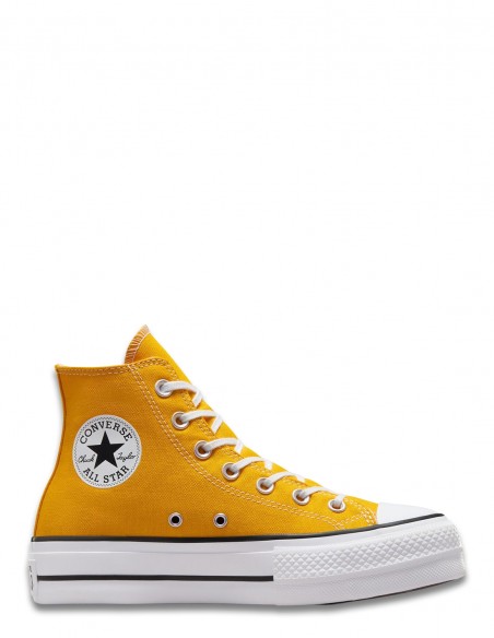 Sneakers Montantes Converse Femme Ctas Lift Hi Toile Jaune A06506C