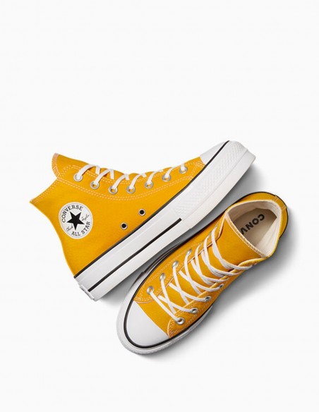 Sneakers Montantes Converse Femme Ctas Lift Hi Toile Jaune A06506C