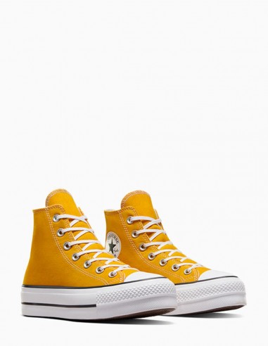 Sneakers Montantes Converse Femme Ctas Lift Hi Toile Jaune A06506C