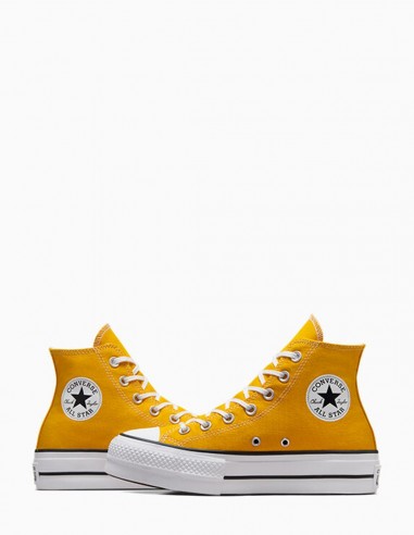 Sneakers Montantes Converse Femme Ctas Lift Hi Toile Jaune A06506C