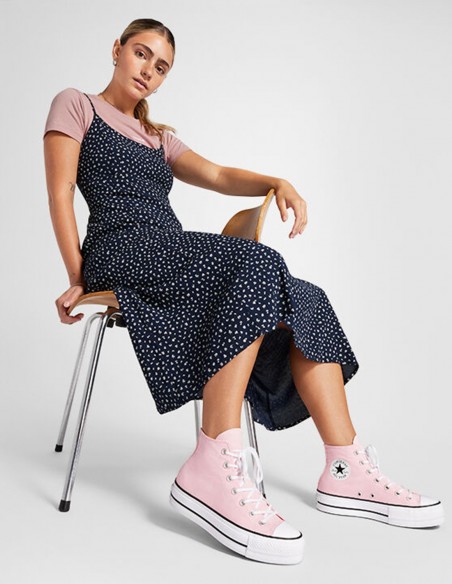 Sneakers Montantes Converse Femme Ctas Lift Hi Donut Glaze Toile Rose