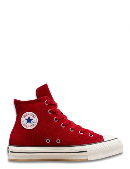 Sneakers Montantes Femme Converse Ctas Eva Lift Hi Gym Rouge Daim A09075C