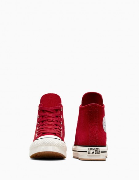 Sneakers Montantes Femme Converse Ctas Eva Lift Hi Gym Rouge Daim A09075C