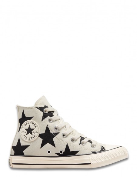Sneakers Montantes Femme Converse Ctas Hi Blanc/Noir Toile A09898C