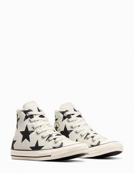 Sneakers Montantes Femme Converse Ctas Hi Blanc/Noir Toile A09898C