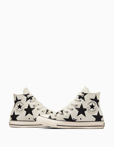 Sneakers Montantes Femme Converse Ctas Hi Blanc/Noir Toile A09898C