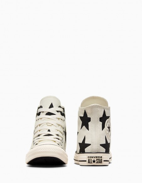 Sneakers Montantes Femme Converse Ctas Hi Blanc/Noir Toile A09898C