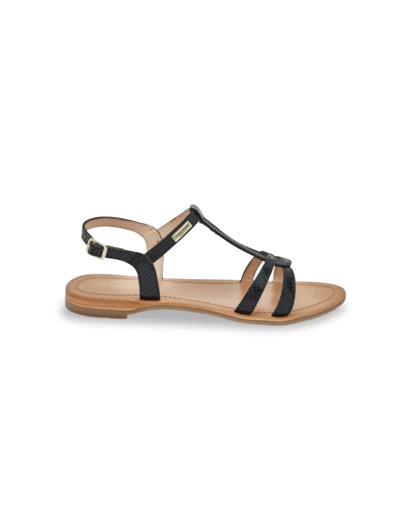 Sandales Plates Femme Les Tropeziennes par M.Belarbi HACKLIO NOIR-SERP Cuir