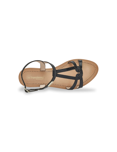 Sandales Plates Femme Les Tropeziennes par M.Belarbi HACKLIO NOIR-SERP Cuir