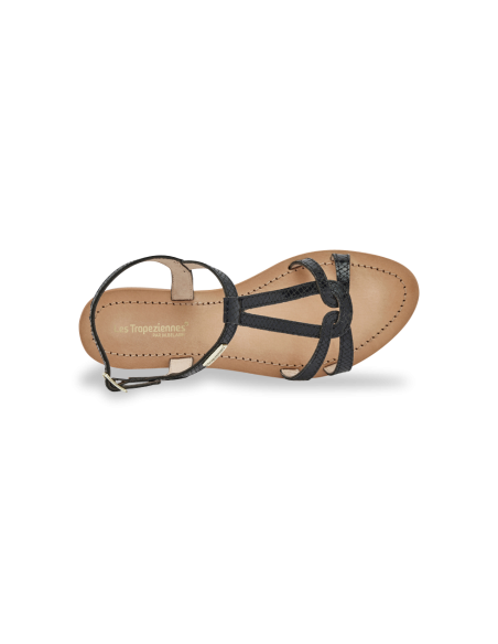 Sandales Plates Femme Les Tropeziennes par M.Belarbi HACKLIO NOIR-SERP Cuir