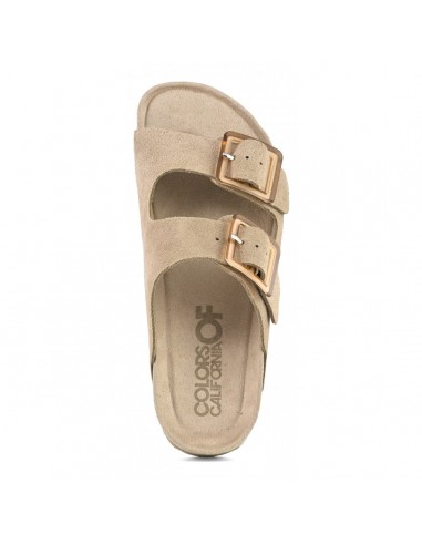 Colors of California - Mules Femme Bio Daim Beige - BIO56-MUD