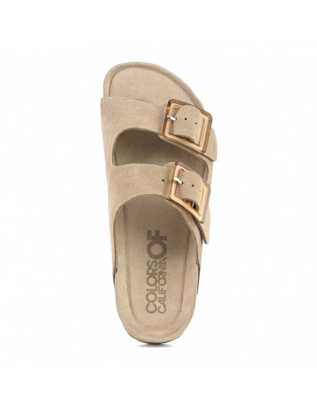 Colors of California - Mules Femme Bio Daim Beige - BIO56-MUD