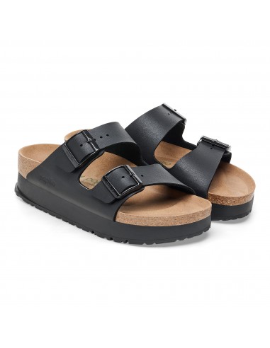 Mules Femme Birkenstock Arizona Platform Flex Bf Black Vegan 1027395