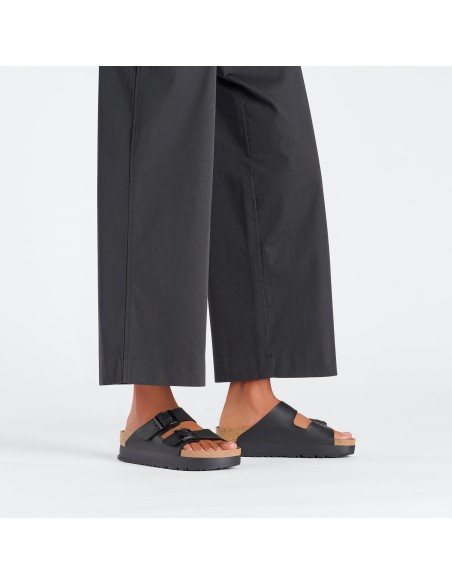 Mules Femme Birkenstock Arizona Platform Flex Bf Black Vegan 1027395