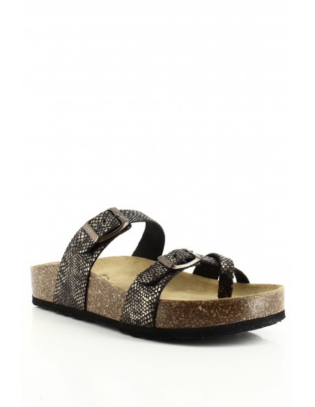 Plakton - Mules Femme Cp Bombay Serpent - 341032-NEGRO 2